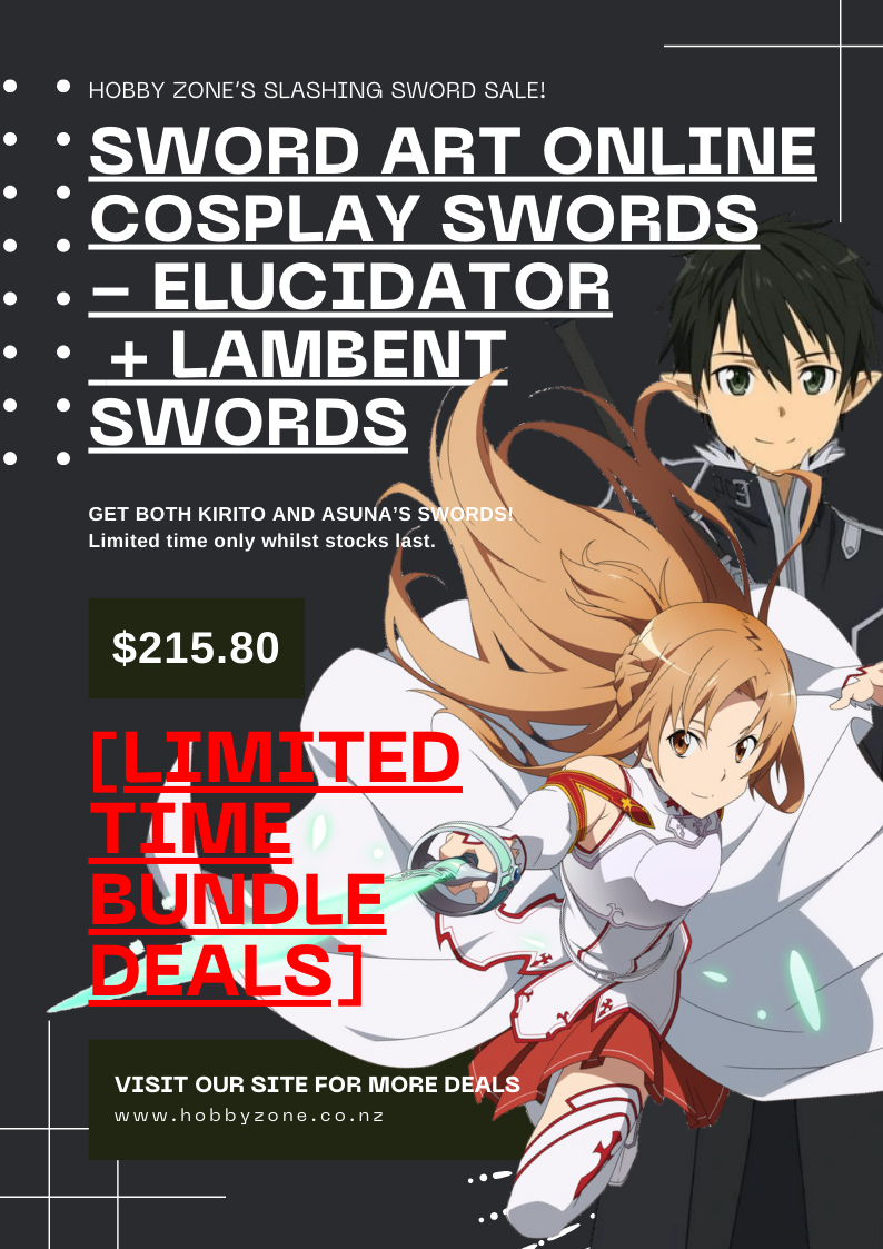 SAVE $50!! Sword Art Online Swords - Elucidator + Lambent Sword BUNDLE