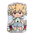Coussin Peluche Bakugou My Hero Academia - Taille 35 Cm, Velours, Rembourrage Coton PP, Décoration Anime - 6