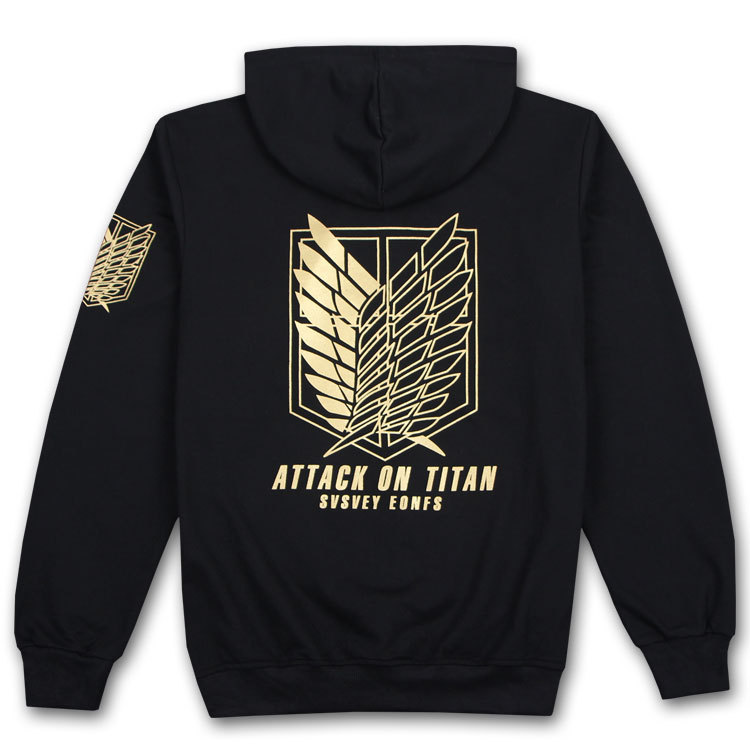 Attack on Titan Black Survey Corps Cosplay Hoodie Hobby Zone