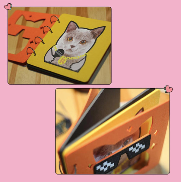 Hand Crafted Cat and Dog Soft Cover Photo Album Scrapbook