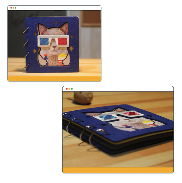 Hand Crafted Cat and Dog Soft Cover Photo Album Scrapbook