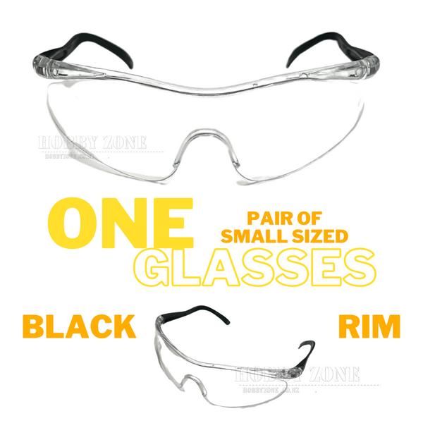 Black Rim Glasses - Protective Eyewear - Pear Shaped Design