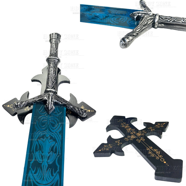 Bloodbourne Moonlight Greatsword with Wall Plaque