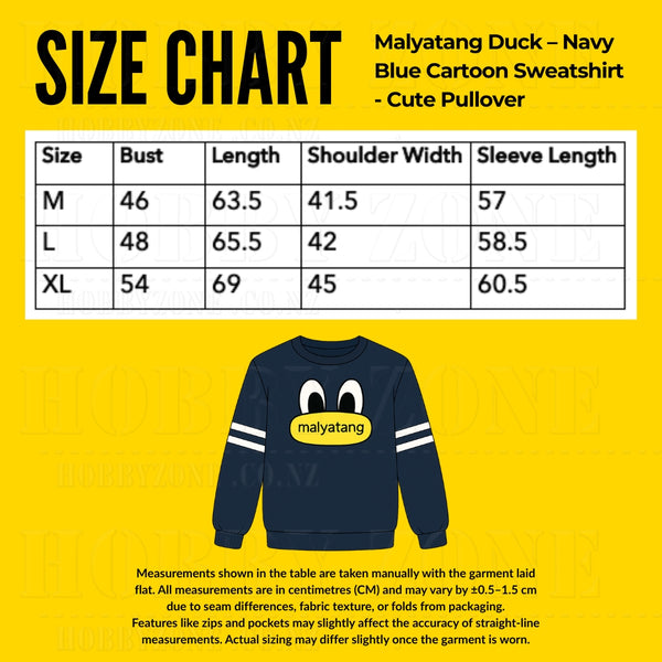 Malyatang Duck – Navy Blue Cartoon Sweatshirt - Cute Pullover