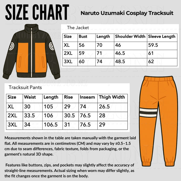 Naruto Uzumaki Cosplay Tracksuit Jacket and Pants