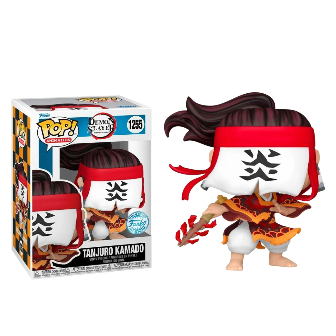Demon Slayer – Tanjuro Kamado in Flame Robe with Head Wrap and Dance P ...