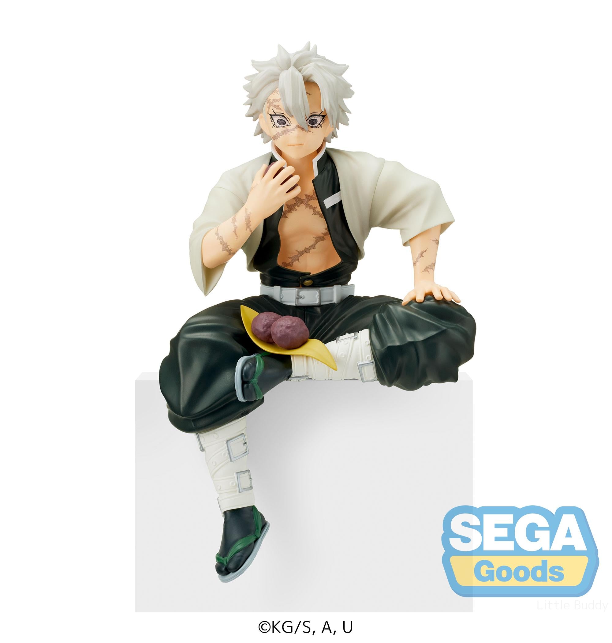 Demon Slayer Sanemi Chilling on Ledge Eating Ohagi SEGA Figurine