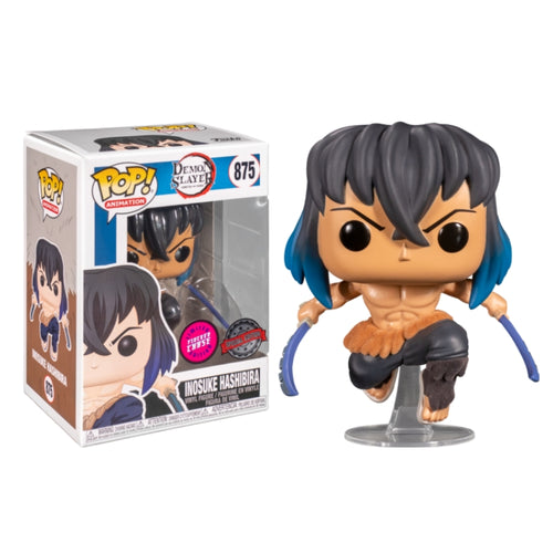 Flocked Chase Edition - Demon Slayer - Inosuke Hashibira Pop! Vinyl Figure