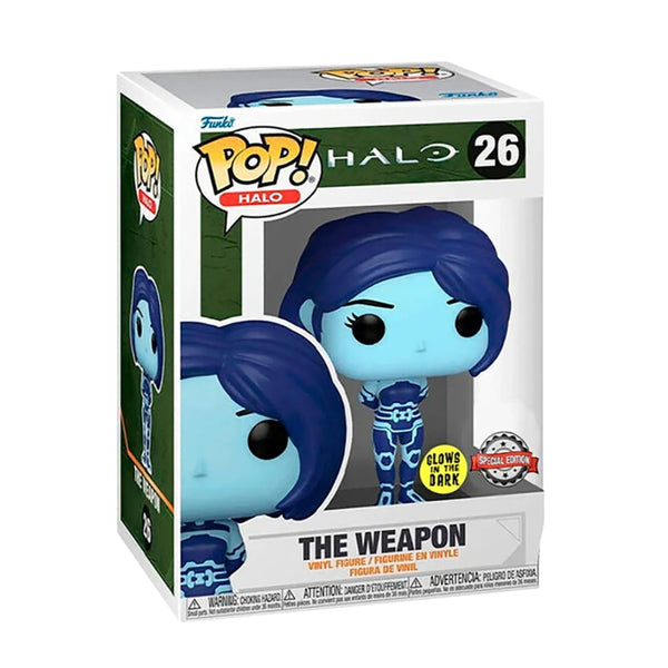 Halo – The Weapon with Blue Tech Suit Pop! Vinyl Figure - Glow in the Dark