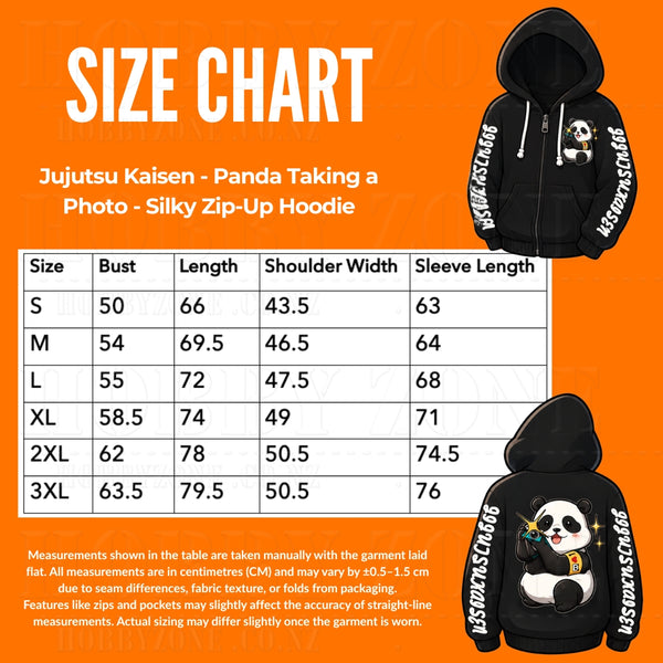 Jujutsu Kaisen - Panda Taking a Photo - Silky Zip-Up Hoodie
