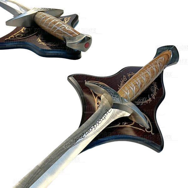 LOTR Sting Sword of Frodo with Wooden Backboard