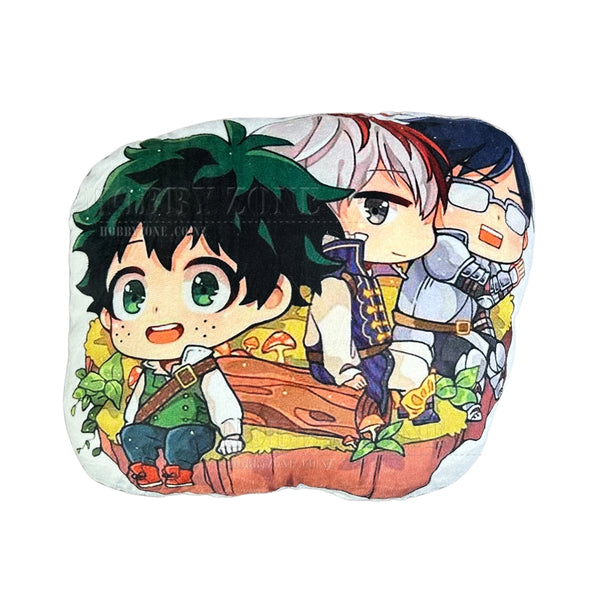 My Hero Academia - Fantasy RPG Deku, Todoroki & Iida Chibi Plush - Velvet Cushion