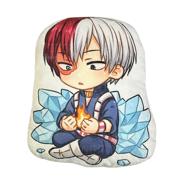 My Hero Academia – Todoroki Holding Fire with Ice Crystals Chibi Plush - Velvet Cushion