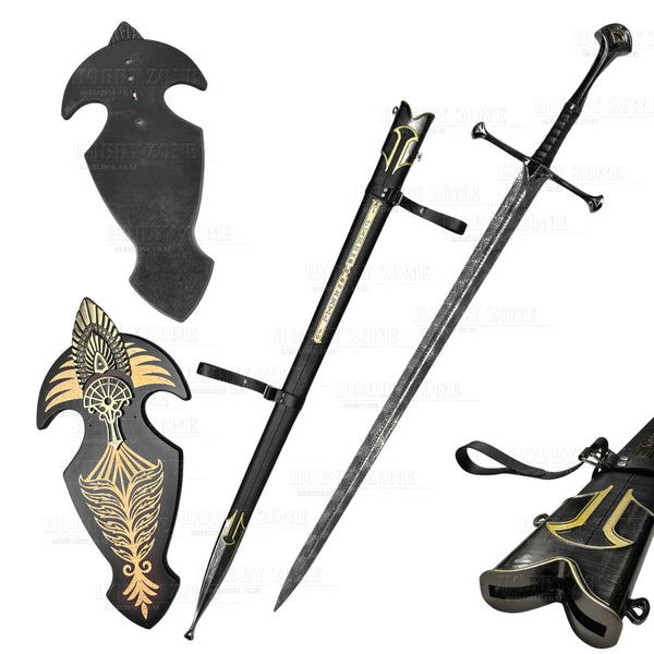 LOTR Aragorn Anduril Sword with Scabbard & Wall Plaque