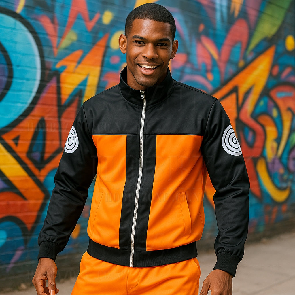 Naruto Uzumaki Cosplay Tracksuit Jacket and Pants