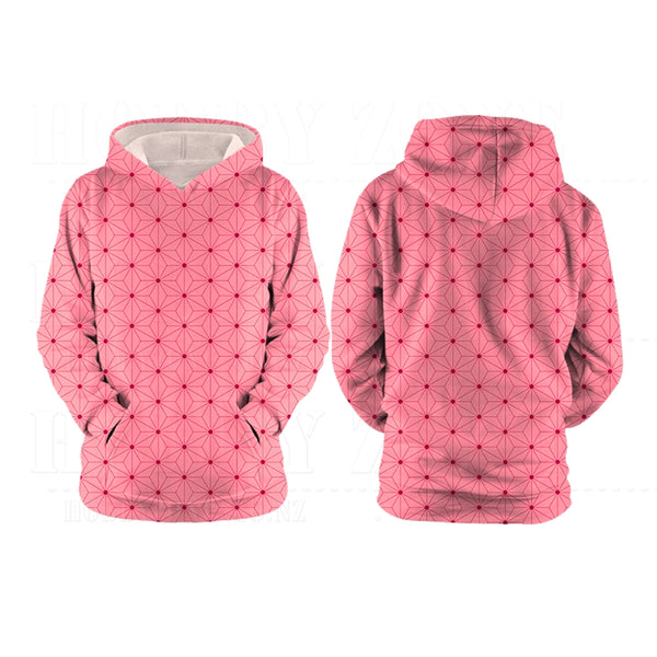 Demon Slayer - Nezuko Kamado Kimono Cosplay - Fleece Hoodie