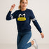 Malyatang Duck – Navy Blue Cartoon Sweatshirt - Cute Pullover