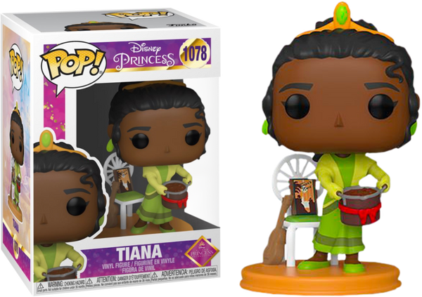Disney Princess- Tiana In a Green Dress Holding a Gumbo Pot Pop! Vinyl Figure
