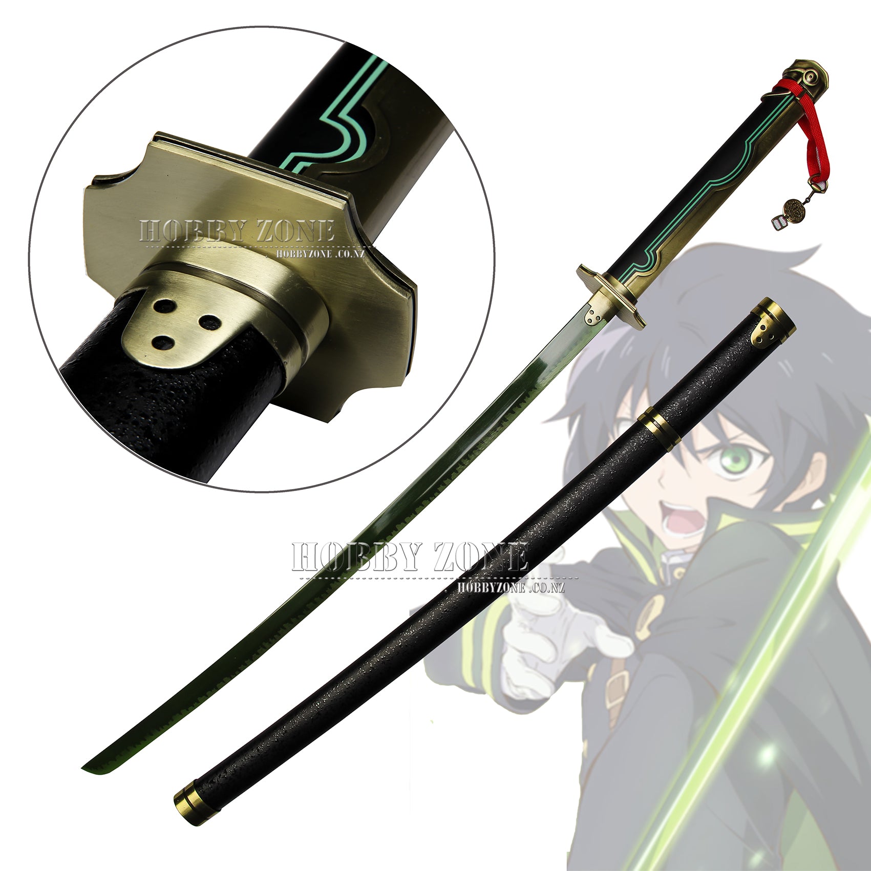 Seraph of the End – Yuichiro Hyakuya’s Asuramaru Sword – Green Edge Demon Katana