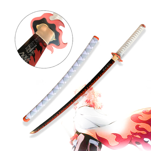 Hand Forged Demon Slayer Kyojuro Rengoku Nichirin Sword