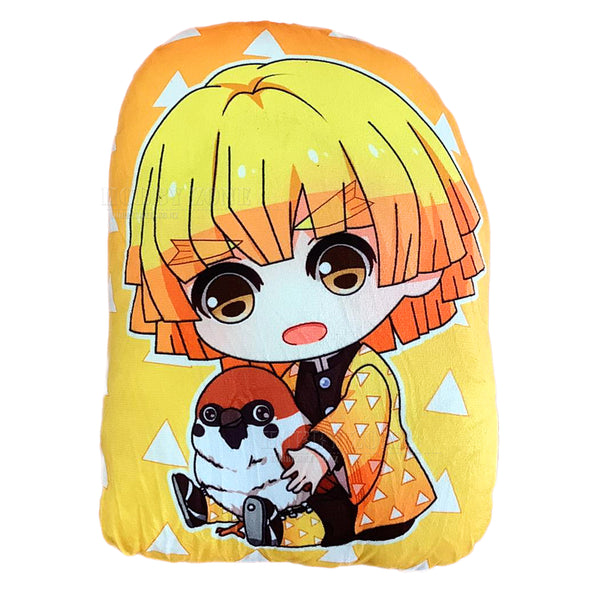 Demon Slayer Zenitsu with Chuntaro Plush Velvet Cushion