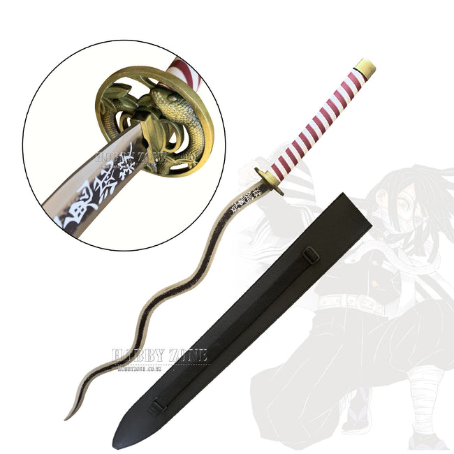 Katana Demon Slayer Iguro Obanai Nichirin Serpent Hashira - Tenda Medieval