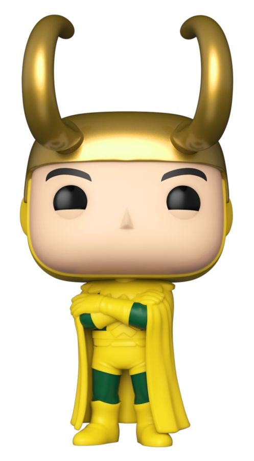 Marvel - Classic Loki in Yellow Cape & Horned Helmet Arms Crossed Pose Pop! Vinyl Figure