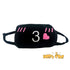 Blow Kiss Black Reusable Face Mask