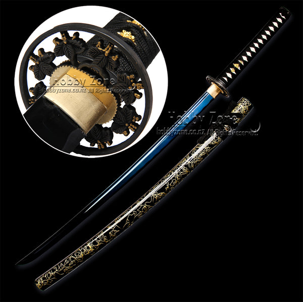 Hand Forged Full Tang Japanese Samurai Katana Collection- Electric Blue V