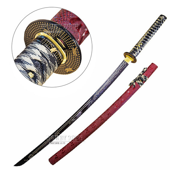 Dark Red Snake Full Tang Hand Forged Sword