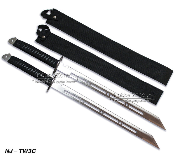 Ninja Warrior Full Tang Twin Silver Sword III