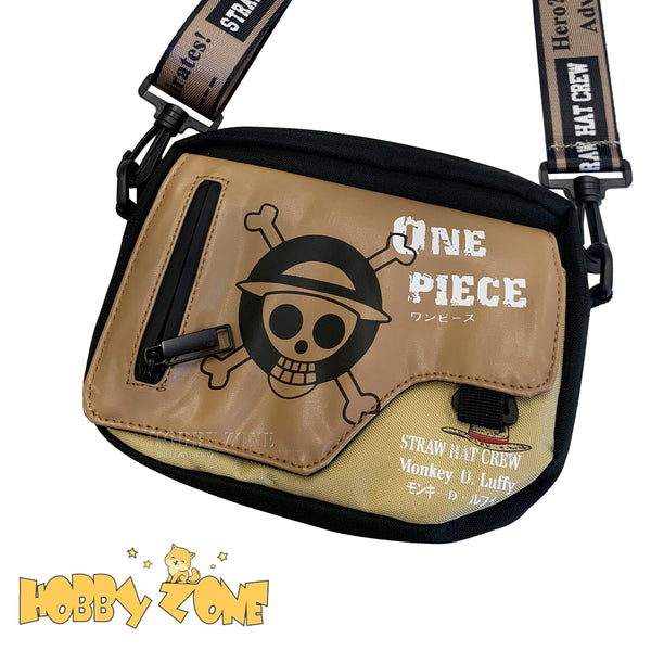 Brown One Piece Luffy Skull Canvas Bag