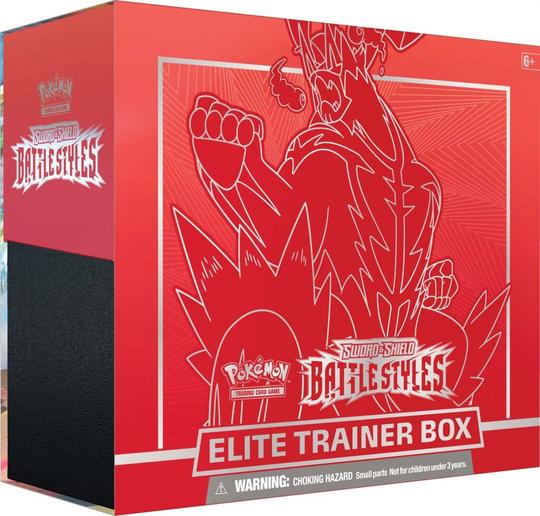 Pokémon TCG Collector Cards: Sword & Shield - Red Battle Styles Elite Trainer Box