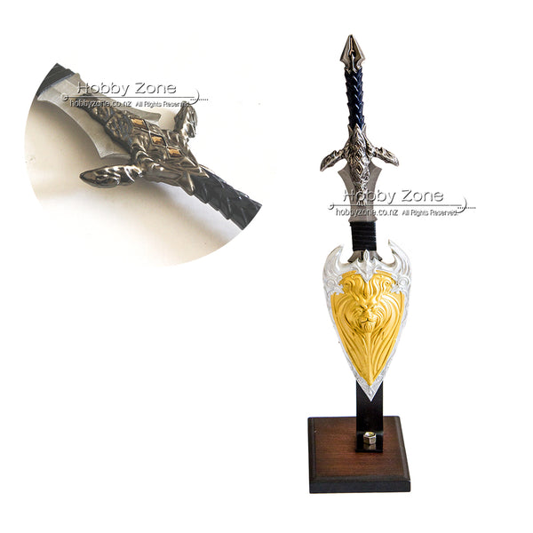 Warcraft Anduin Lothar Mini Sword Set With Display Stand