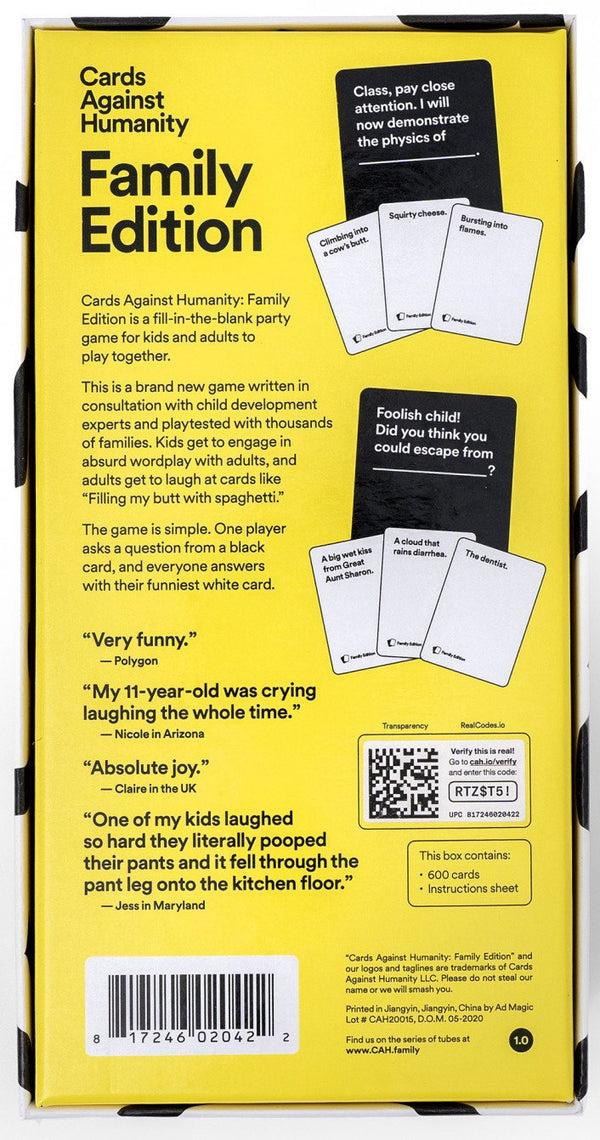 Cards Against Humanity Family Edition - Card Game