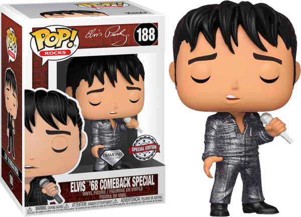 Elvis Presley '68 Comeback Special Diamond Glitter Pop! Vinyl Figure