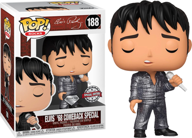 Funko Pop Rocks Elvis Presley '68 Comeback Special Figurine Diamant Glitter Exclusief bij Fnac - Verzamelfiguurtjes | fnac België