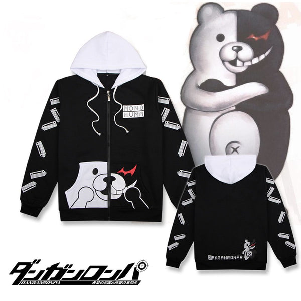 Danganronpa Monokuma Pixel Hoodie Cosplay Costume