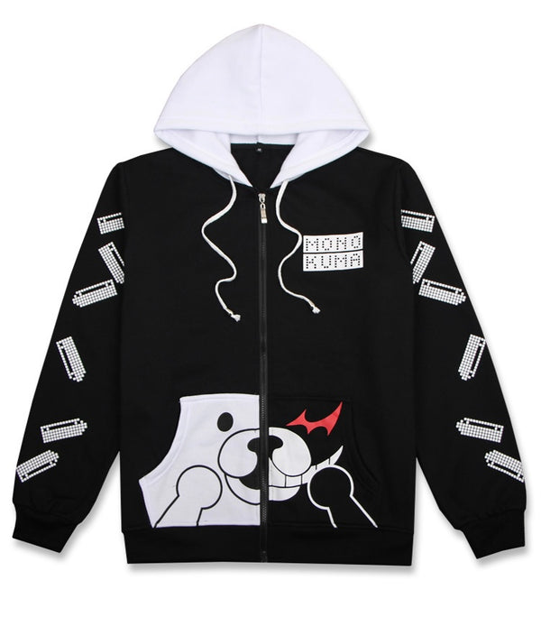 Danganronpa Monokuma Pixel Hoodie Cosplay Costume