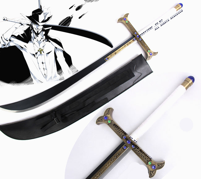 Yoru Sword Miniature Alloy Dracule Mihawk Metal Black Blade 