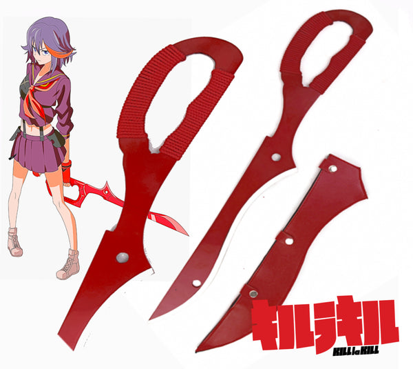 Kill La Kill Anime Ryuko Matoi Half Rending Scissor  Blade-Red/Semi