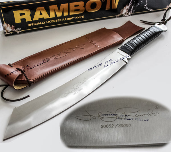 Rambo 420B Forged Silver Blade Hunting Knives Machete Replica